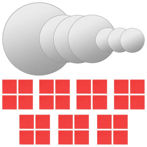 vidaXL 7-teiliges Wandspiegelset Rundglas