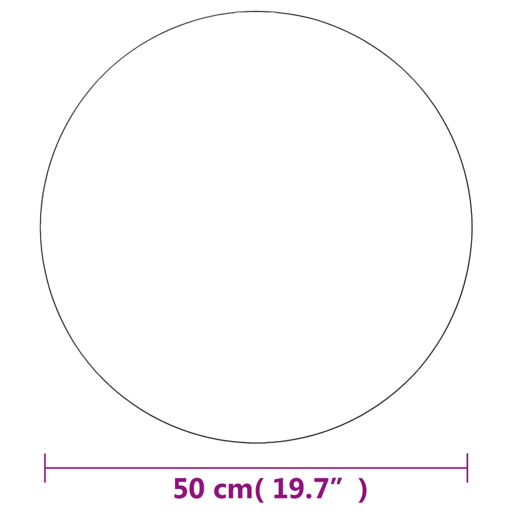 vidaXL Wandspiegel 50 cm Rund Glas