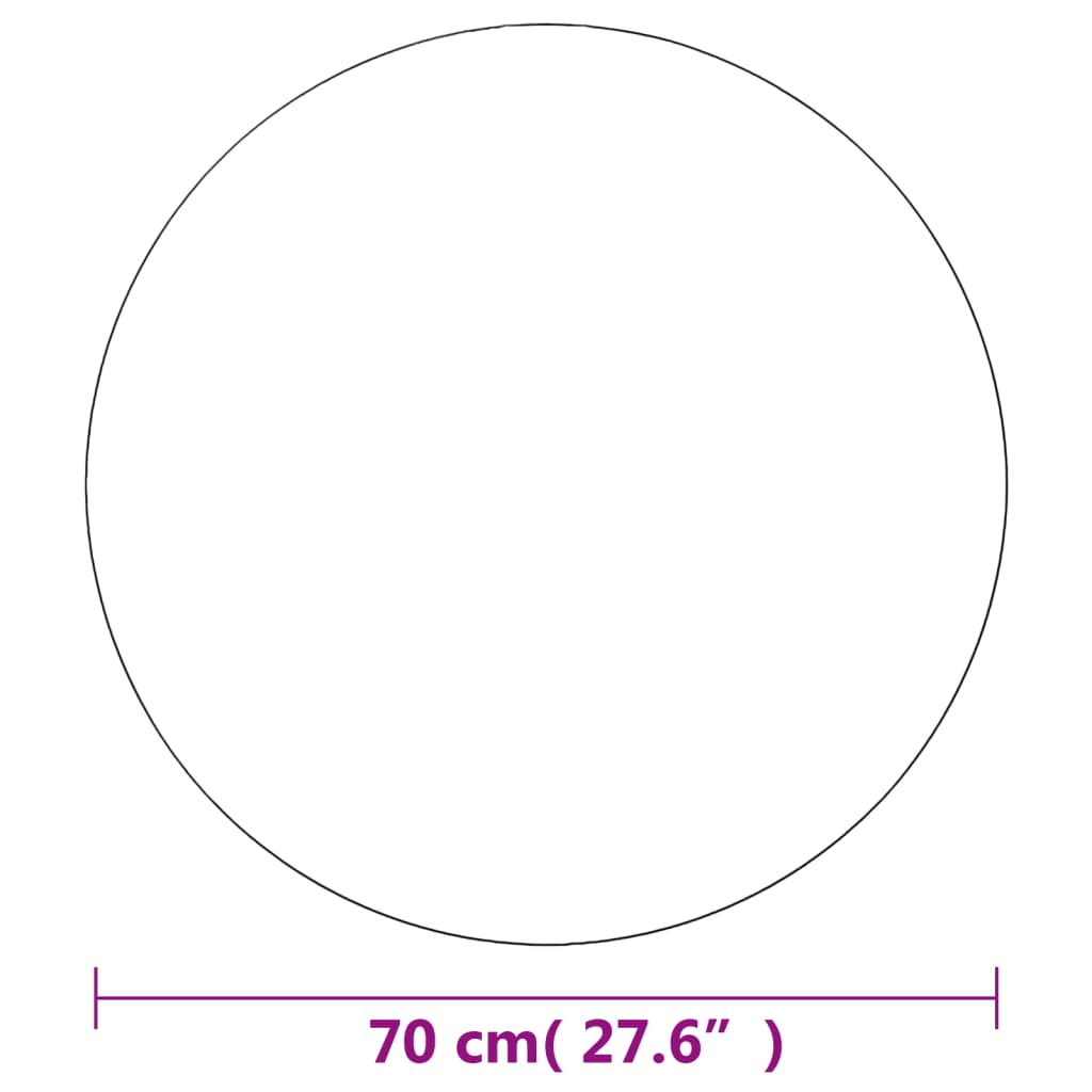 vidaXL Wandspiegel 70 cm Rund Glas