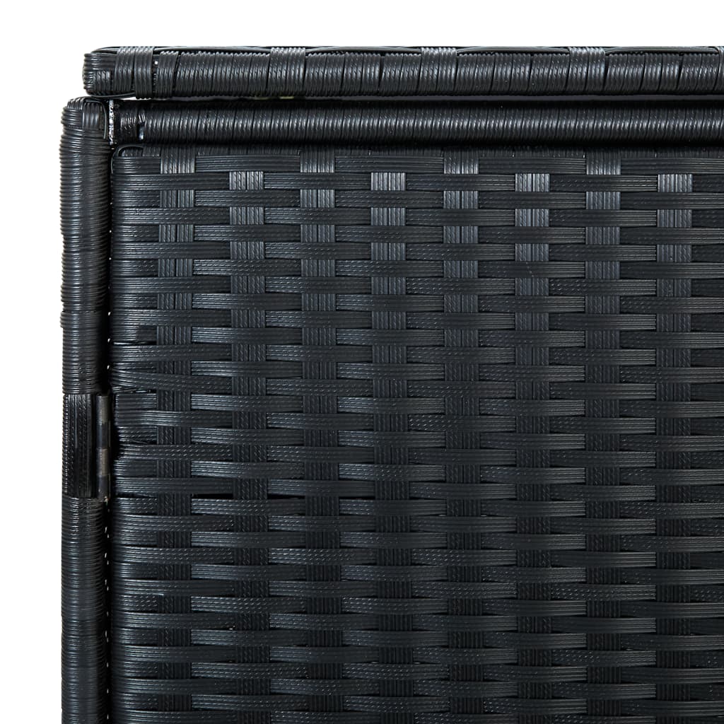 Mülltonnenbox für 2 Tonnen Poly Rattan Schwarz 148x80x111 cm