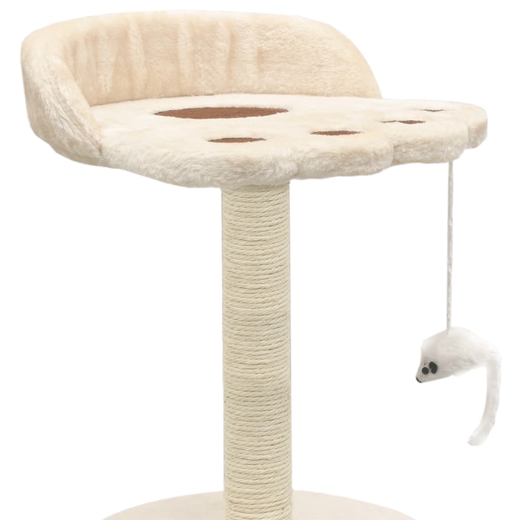 Katzen-Kratzbaum Sisal 40 cm Beige und Braun Stilecasa