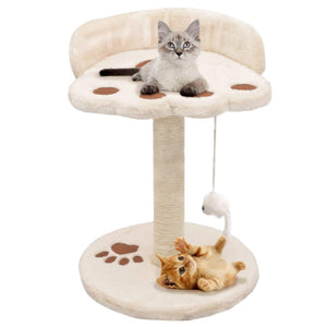 Katzen-Kratzbaum Sisal 40 cm Beige und Braun Stilecasa