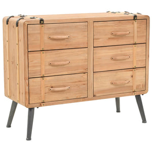 Schubladenkommode Massivholz Tanne 91x35x73 cm Stilecasa