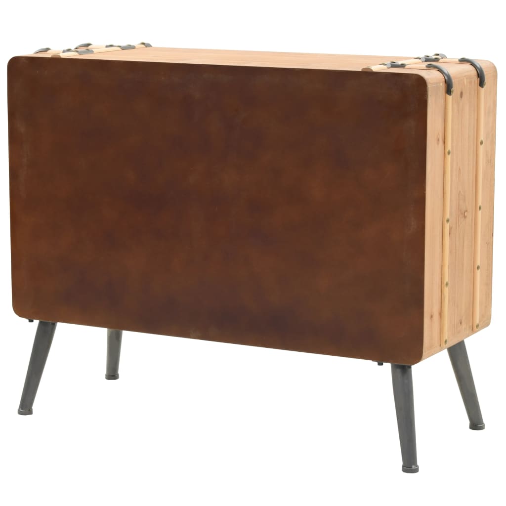 Schubladenkommode Massivholz Tanne 91x35x73 cm Stilecasa