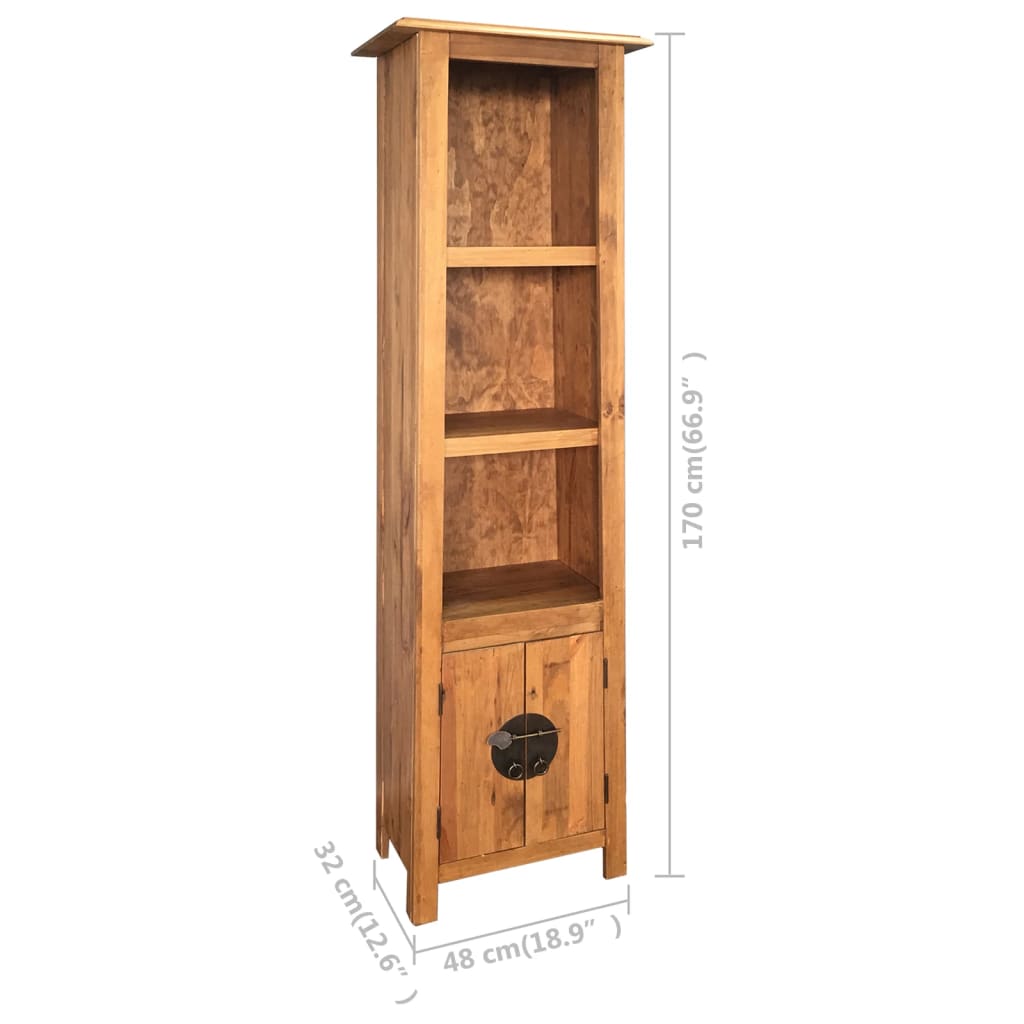 Bad-Hochschrank Massivholz Kiefer 48x32x170 cm Stilecasa