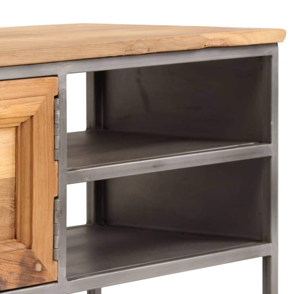 vidaXL TV-Schrank Recyceltes Teakholz und Stahl 120x30x40 cm