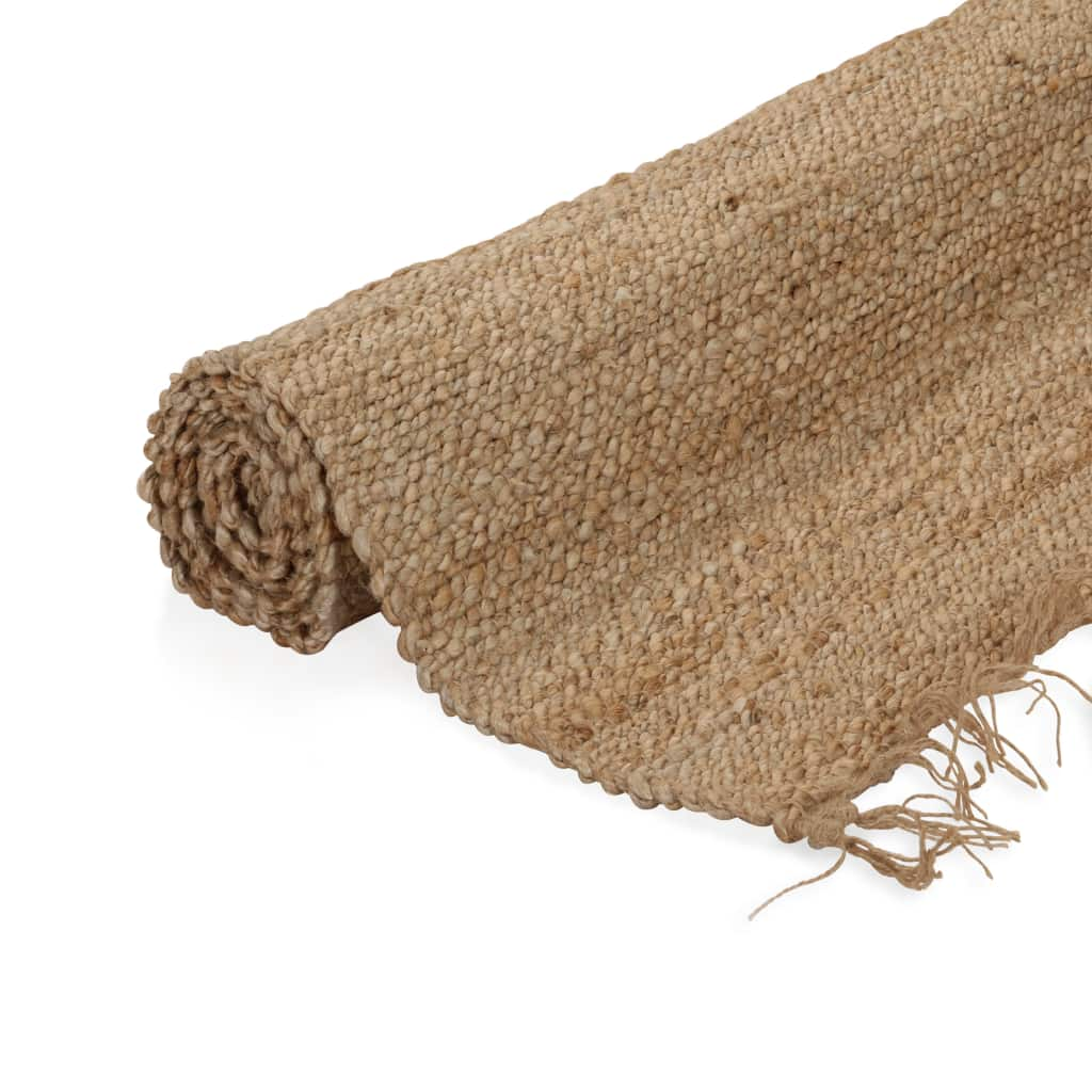 vidaXL Handgewebter Teppich Jute 120 x 180 cm Natur