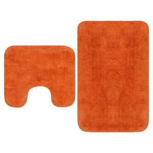 vidaXL Badematten-Set 2-tlg. Stoff Orange