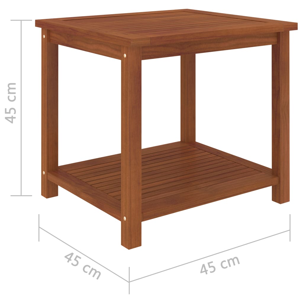 vidaXL Beistelltisch Massivholz Akazie 45x45x45 cm