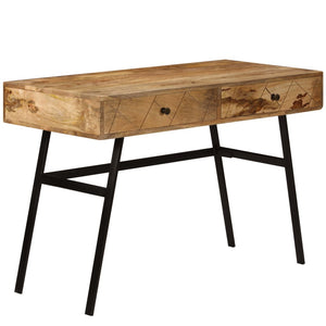 Schreibtisch mit Schubladen Massivholz Mango 110×50×76 cm Stilecasa