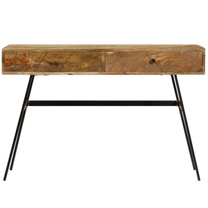 Schreibtisch mit Schubladen Massivholz Mango 110×50×76 cm Stilecasa