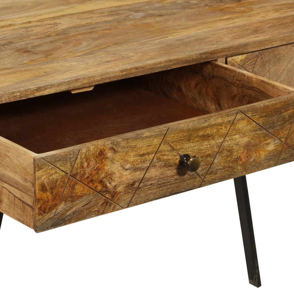 Schreibtisch mit Schubladen Massivholz Mango 110×50×76 cm Stilecasa