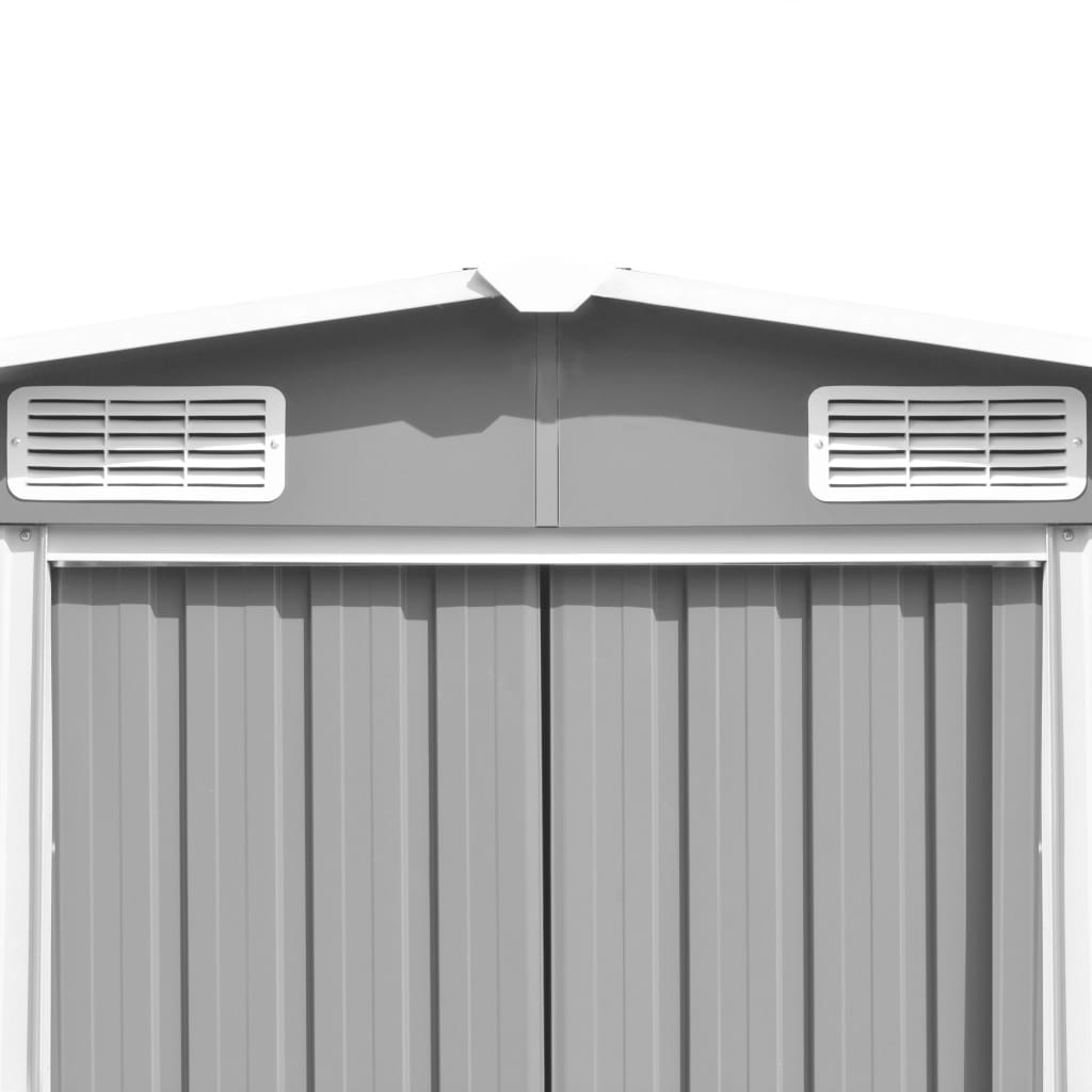 Gerätehaus 257x580x181 cm Metall Grau Stilecasa