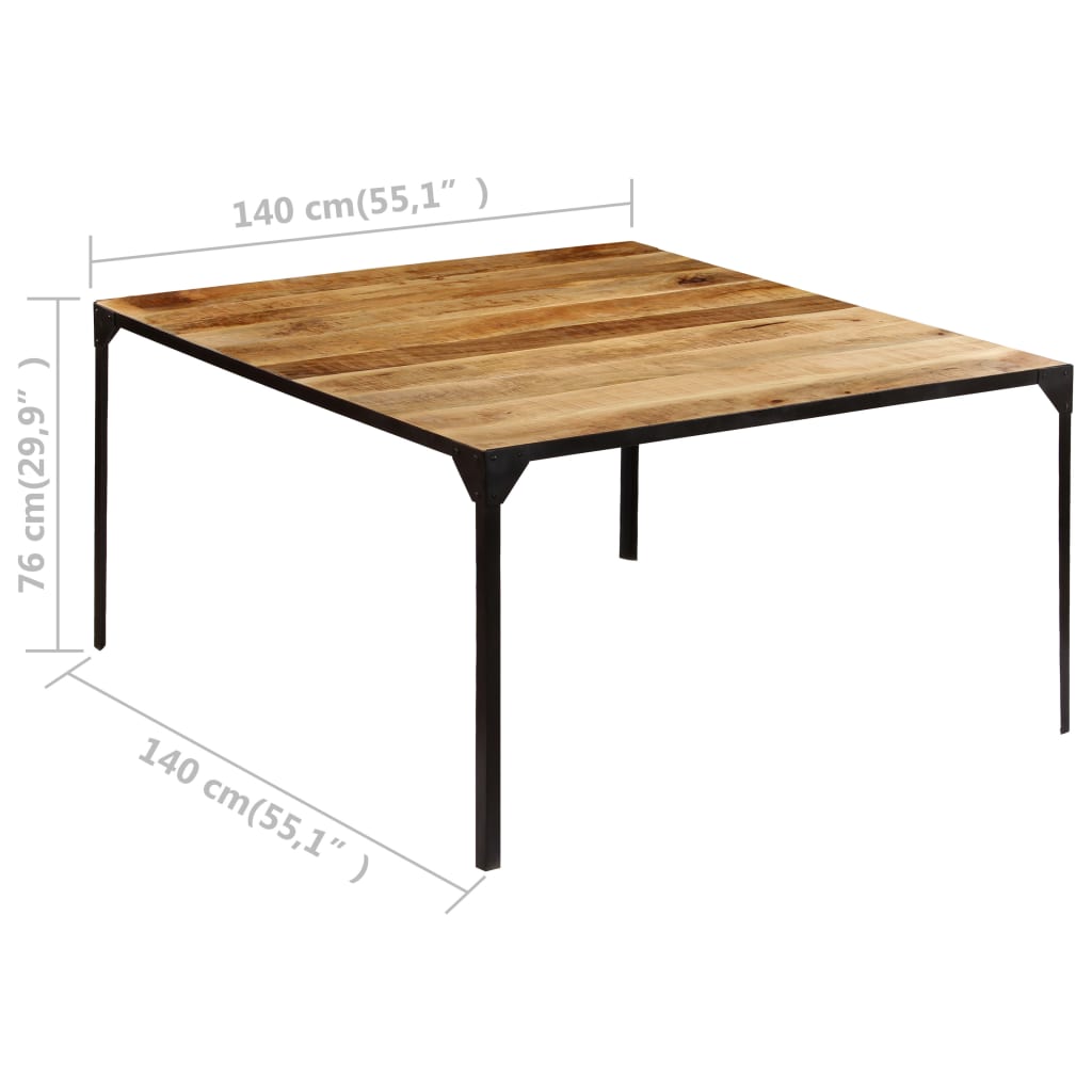 Esstisch 140 x 140 x 76 cm Mango-Massivholz Stilecasa