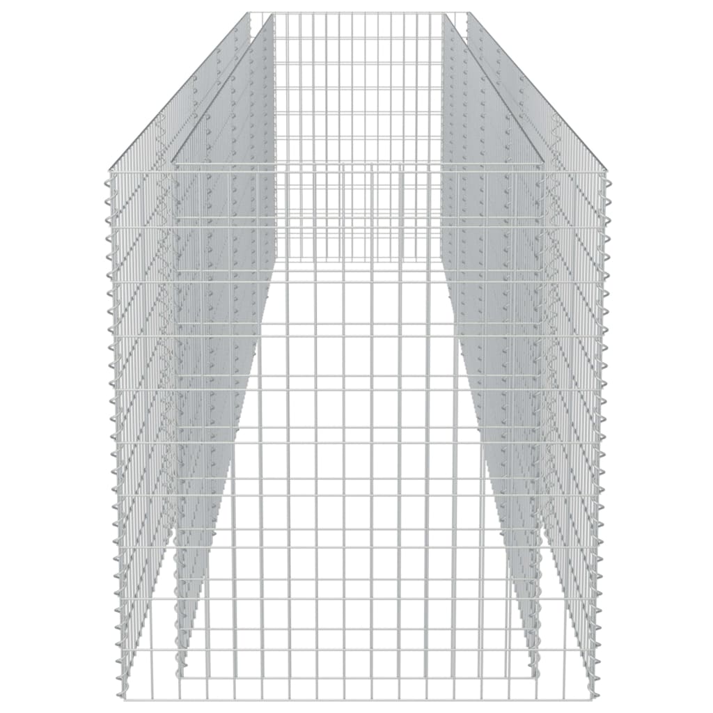 Gabionen-Hochbeet Verzinkter Stahl 450×90×100 cm Stilecasa