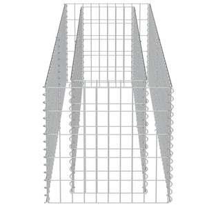 Gabionen-Hochbeet Verzinkter Stahl 180×50×50 cm Stilecasa