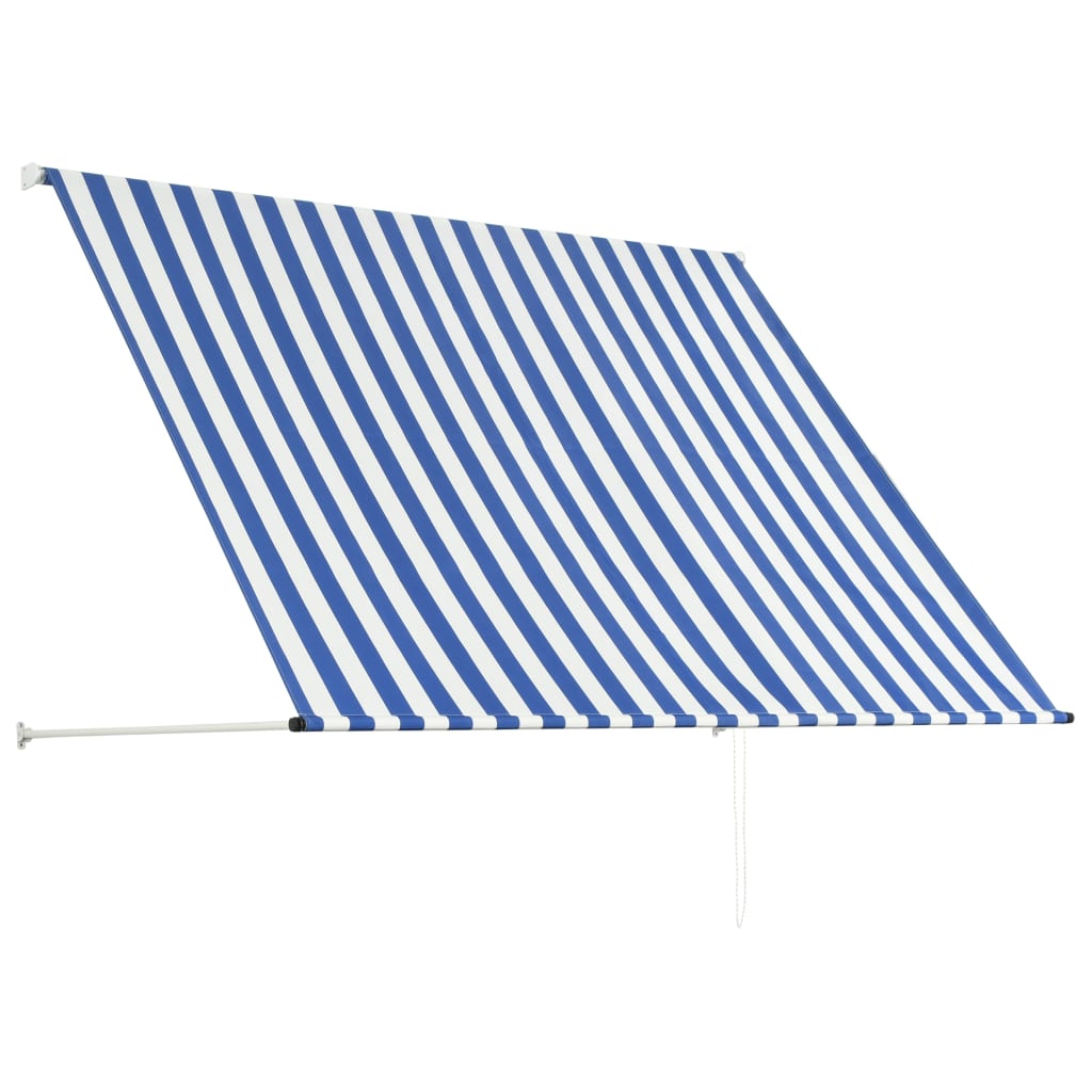 vidaXL Einziehbare Markise 200×150 cm Blau und Weiß