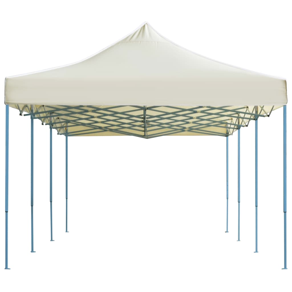 Faltzelt Pop-Up Partyzelt 3 x 9 m Creme Stilecasa