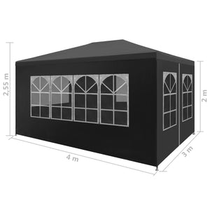 Partyzelt 3x4 m Anthrazit Stilecasa