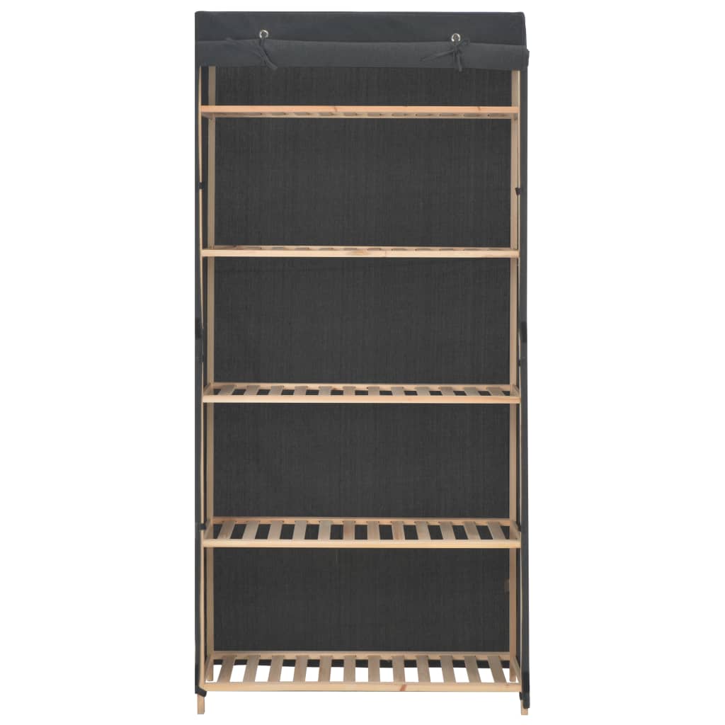 Kleiderschrank Grau 79 x 40 x 170 cm Stoff