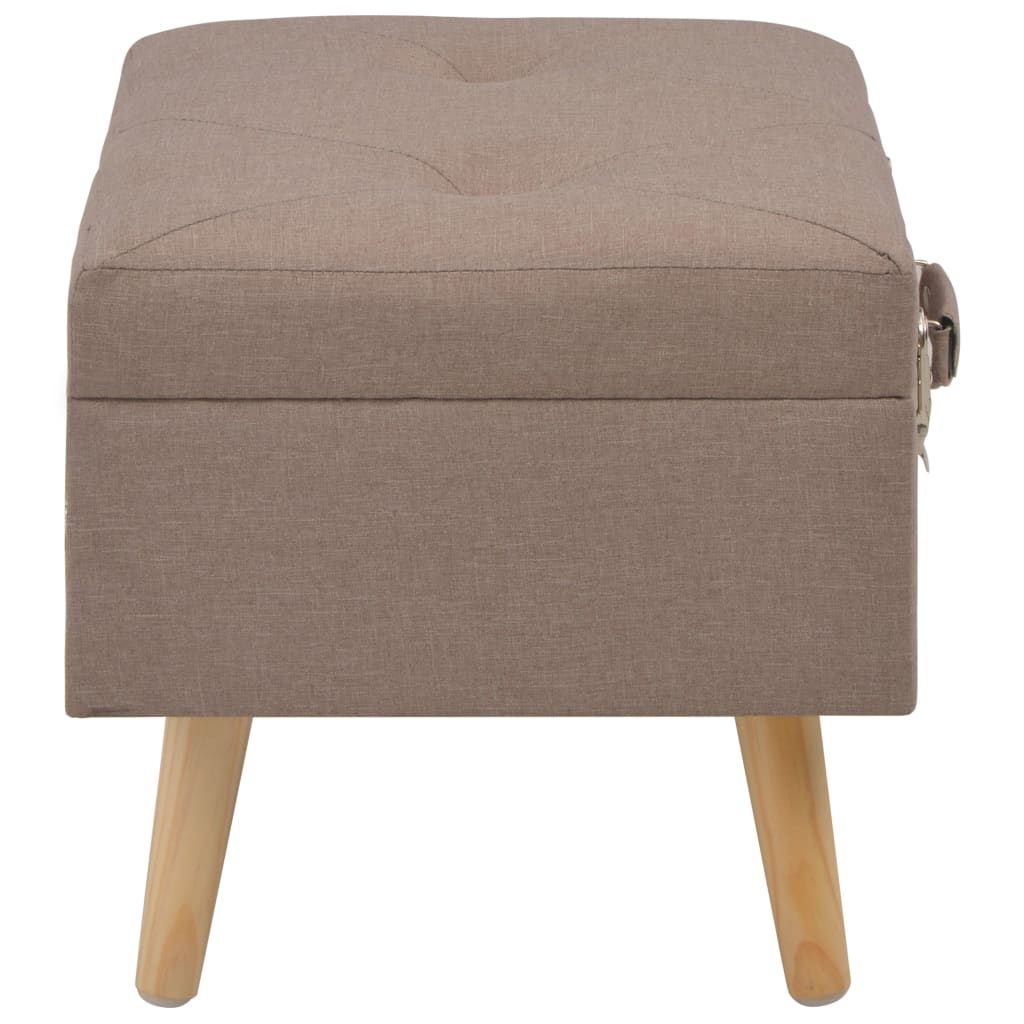 vidaXL Hocker mit Stauraum 40 cm Braun Stoff