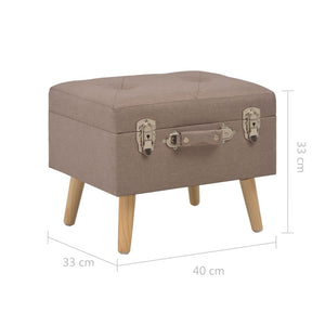 vidaXL Hocker mit Stauraum 40 cm Braun Stoff