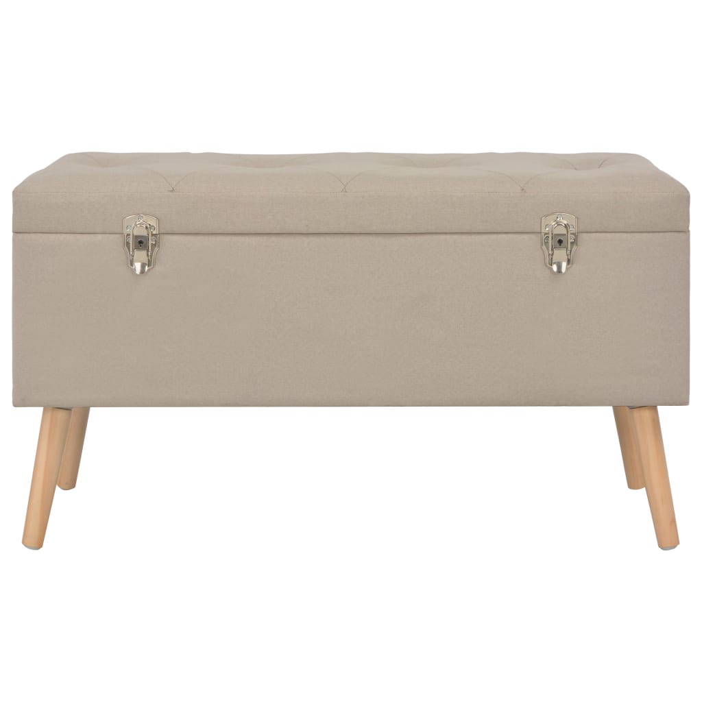 Hocker mit Stauraum 3 Stk. Beige Stoff Stilecasa