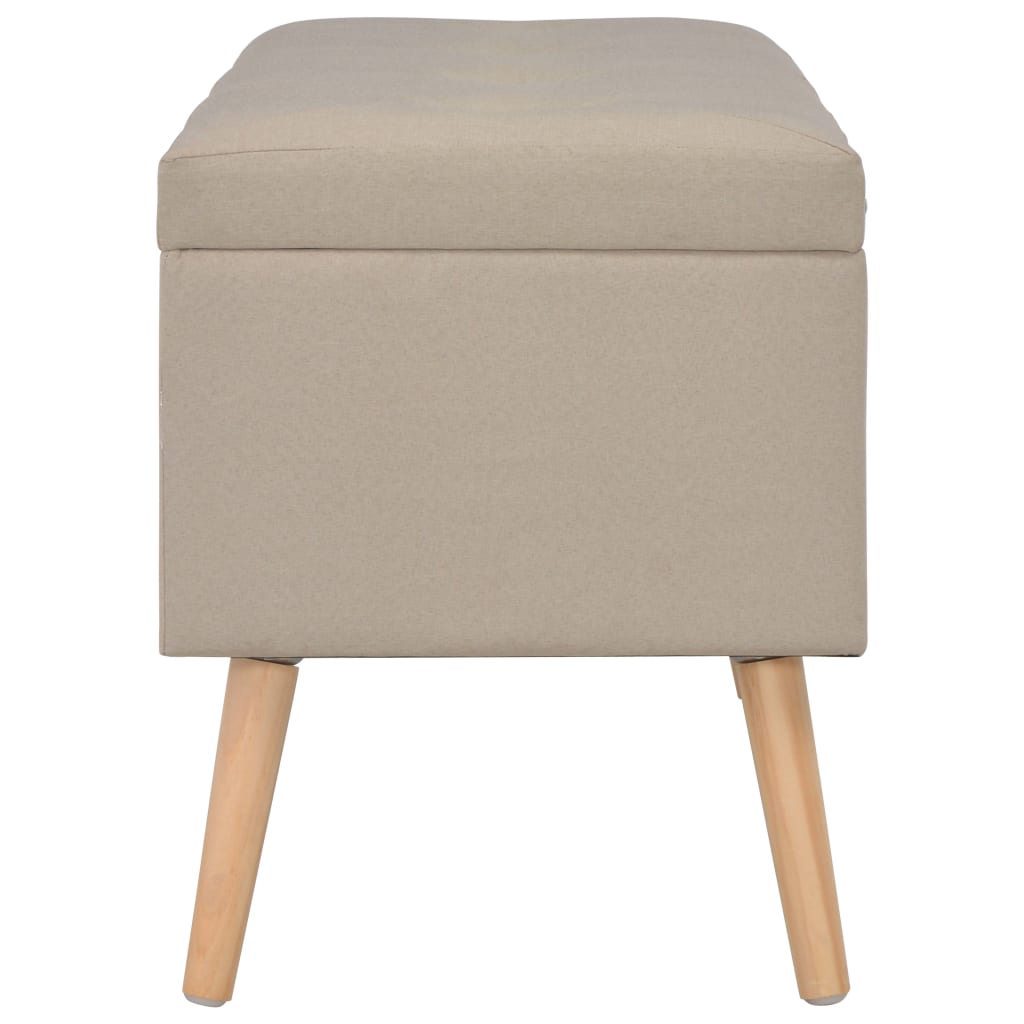 Hocker mit Stauraum 3 Stk. Beige Stoff Stilecasa