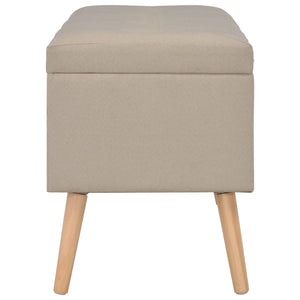 Hocker mit Stauraum 3 Stk. Beige Stoff Stilecasa