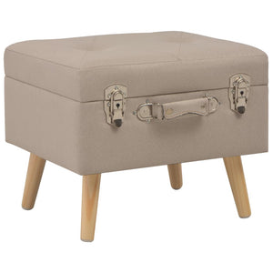 Hocker mit Stauraum 3 Stk. Beige Stoff Stilecasa