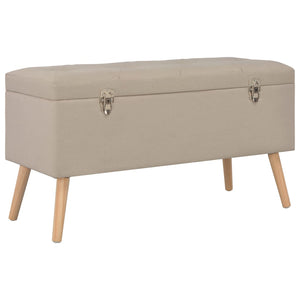 Hocker mit Stauraum 3 Stk. Beige Stoff Stilecasa