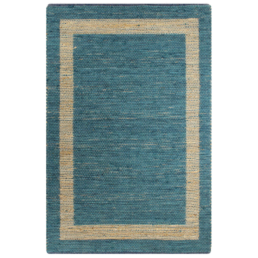 Teppich Handgefertigt Jute Blau 160x230 cm Stilecasa