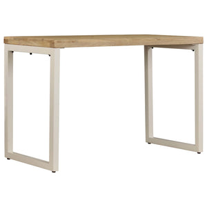 Esstisch 115x55x76 cm Massivholz Mango und Stahl