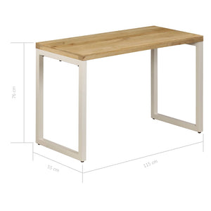 Esstisch 115x55x76 cm Massivholz Mango und Stahl