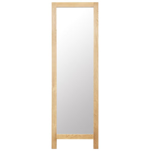 vidaXL Standspiegel 48 x 46,5 x 150 cm Massivholz Eiche