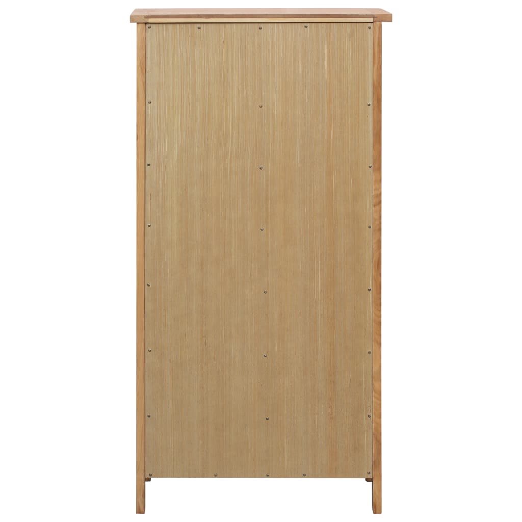 vidaXL Weinschrank 56 x 32 x 110 cm Massivholz Eiche