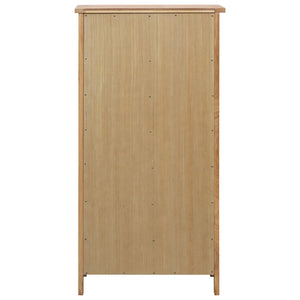 vidaXL Weinschrank 56 x 32 x 110 cm Massivholz Eiche