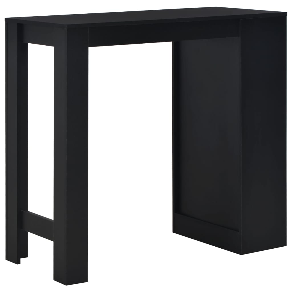 Bartisch mit Regal Schwarz 110 x 50 x 103 cm Stilecasa