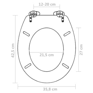 vidaXL Toilettensitze 2 Stk. mit Absenkautomatik MDF Schwarz