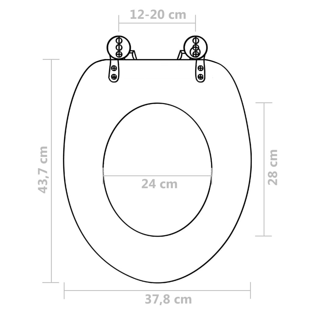 vidaXL Toilettensitze mit Deckel 2 Stk. MDF Seesterne