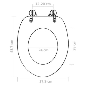 vidaXL Toilettensitze mit Deckel 2 Stk. MDF Seesterne