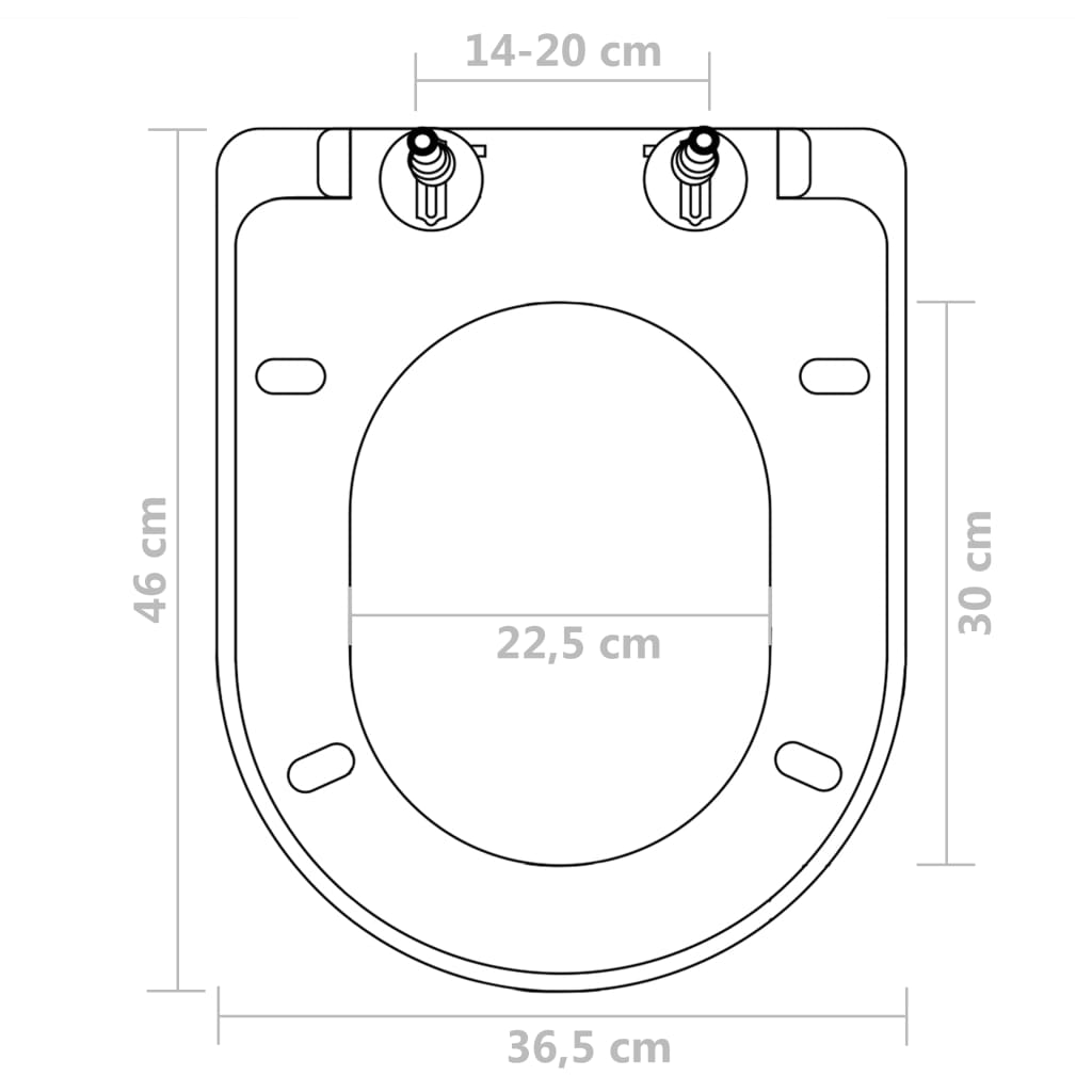 vidaXL Toilettensitze mit Absenkautomatik 2 Stk. Kunststoff Weiß