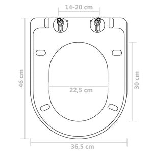 vidaXL Toilettensitze mit Absenkautomatik 2 Stk. Kunststoff Weiß