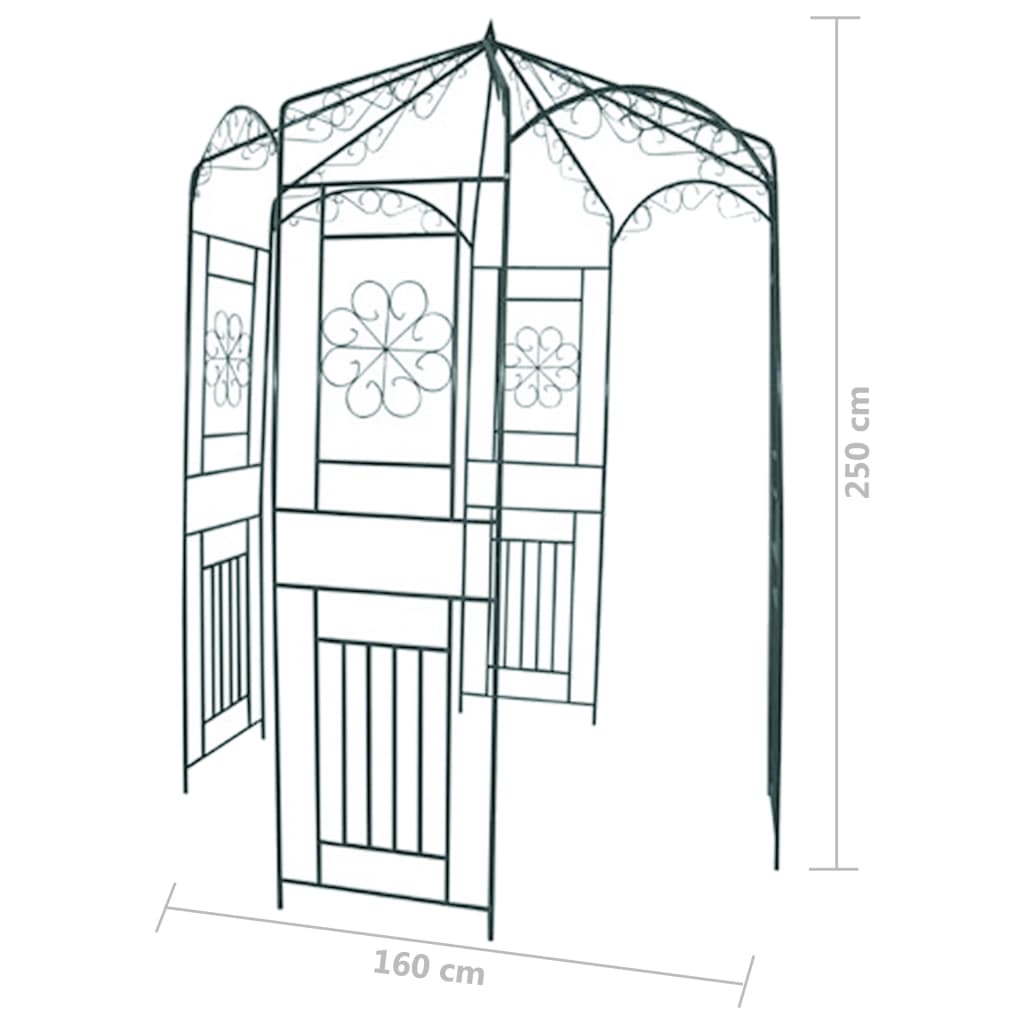 vidaXL Rosenpavillon 250 cm Dunkelgrün