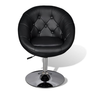 vidaXL Cocktailsessel 2 Stk. Schwarz Kunstleder