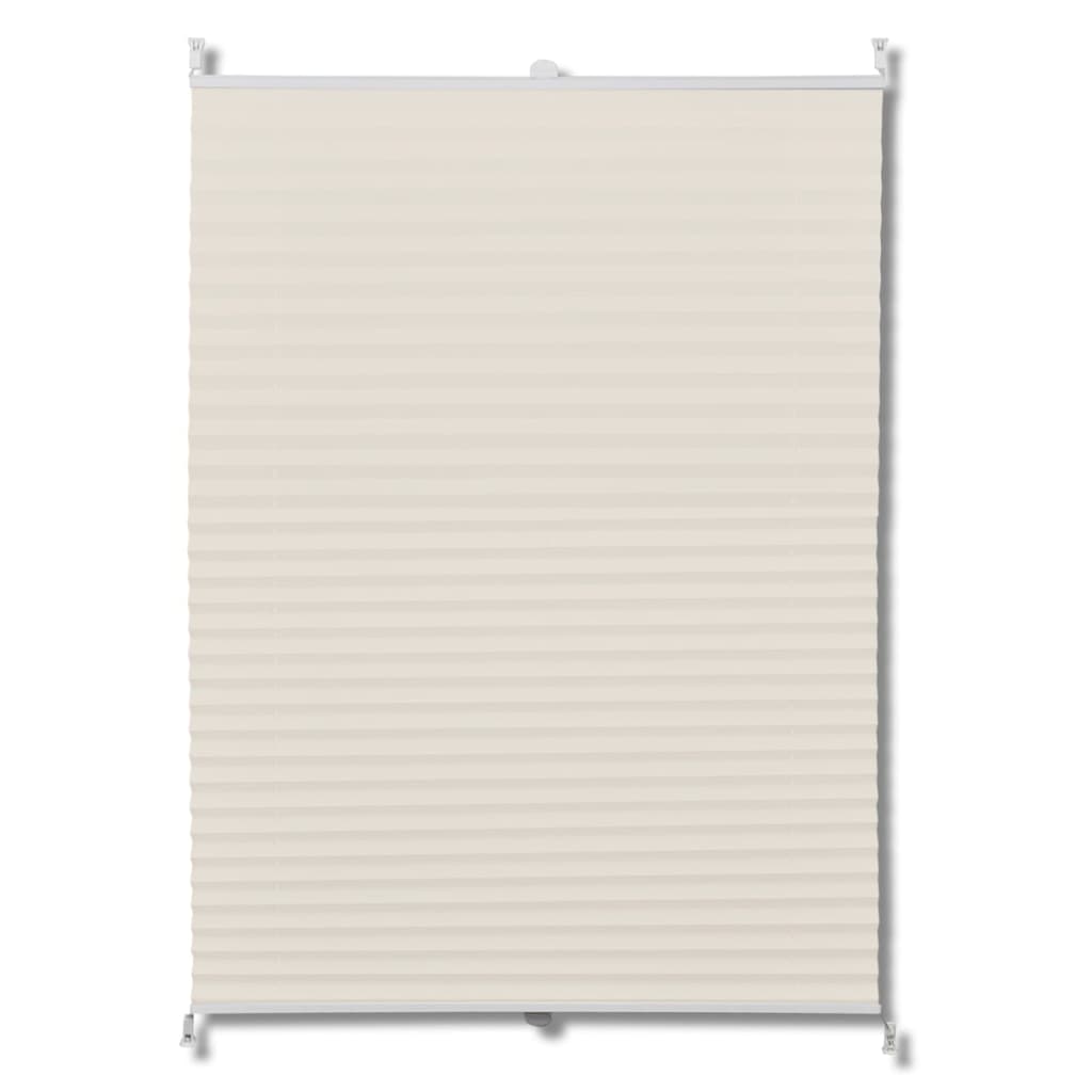 Plissee Faltrollo Rollo Plisseerollo 80x125cm Creme VIDAXL