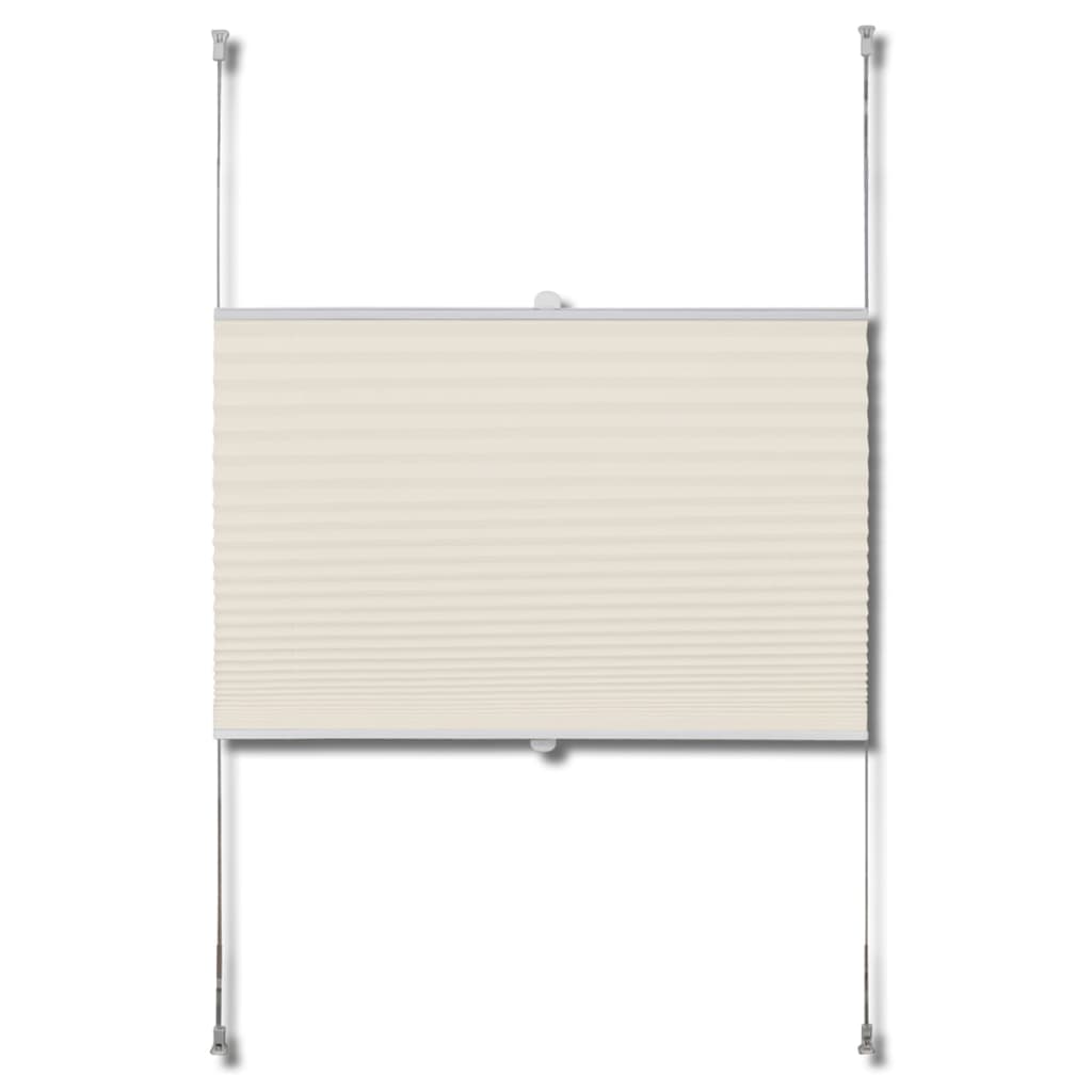 Plissee Faltrollo Rollo Plisseerollo 80x125cm Creme VIDAXL