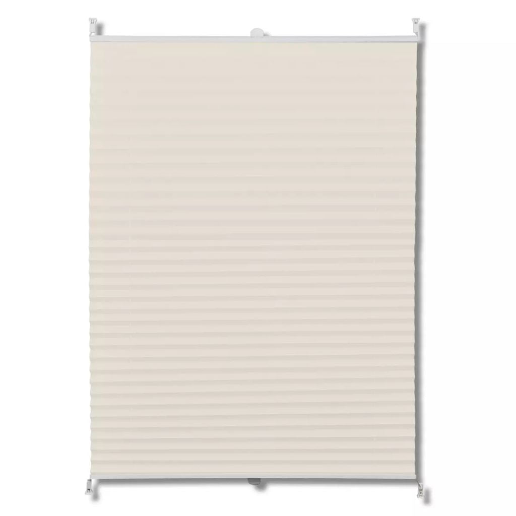 Plissee Faltrollo Rollo Plisseerollo 100x125cm Creme VIDAXL