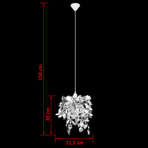 Blätter Pailletten Anhänger Kronlampe Silbern Stilecasa