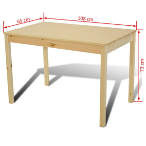 Esstisch Holztisch mit 4 Holzstühlen Esszimmerset Essgruppe Stilecasa